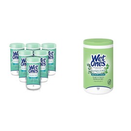 Wet Ones Wet Ones Sensitive Skin Hand & Face Wipes, 40 ct. Canister (6 pack) | Antibacterial Eucalyptus & Mint Hand Wipes, 150 ct. (1 pack)