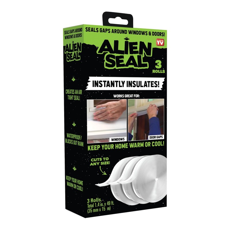 Alien Draft Seal Tape Insulates Instant Draughts Removes 3 Rolls