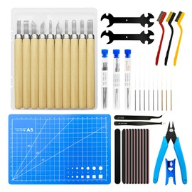 AJOYIB 3D Printer Tool Set 3D Printed Model Files Nozzle Cleaning Tool 61 Pieces 3D Printing DIY Model Tools