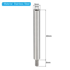 PATIKIL 24pcs M3 Standoffs, M3 40+6mm Spacer Standoffs Steel Threaded Standoffs Screws Kit 3mm ID 5mm OD Metric Male Female Thread Adapters for Circuit Board PCB RC Drones Motherboard