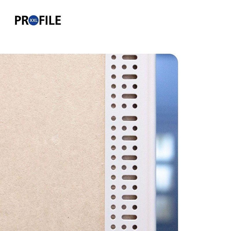 ProfileXXL PVC Corner Bracket, Corner Profile, Edge Protection Drywall 2.5