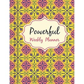 Powerful Weekly Planner (8,5 x 11) A4 Unique Layout Pad: A4 Unique Layout Weekly Planner Pad Pack of 72 Sheets, monthly and weekly planner journal blocknote with beautiful Floral cover