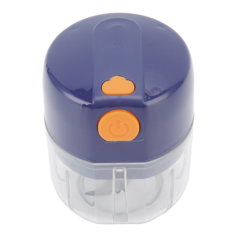 Garlic Chopper Electric Portable Blue 3 Blade Design 250mg Capacity