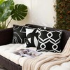 QoBexim Abstract Lines Outdoor Waterproof Pillow Covers 18x18 Inch, 2