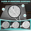 Large Magnifying Glass with Lights,10X 25X 45X Handheld Lighted Magnifier,