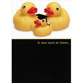 RSVP Rubber Duck in Grad Cap Humorous : Funny Graduation Congratulations Card