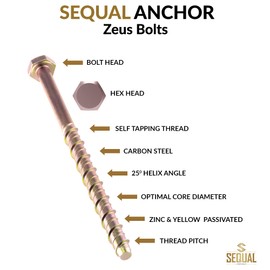 Sequal ZEUS Bolts (M8 x 150mm)