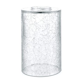 Skelang 4 Pcs Clear Glass Shade, Light Shade with Crackle, Lampshade with 1-5/8" Fitter, Cylinder Replacement Shade for Pendant Light, Wall Sconce, Vanity Light, Table Lamp