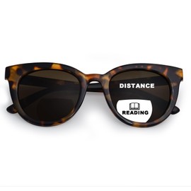 OPTOFENDY Bifocal Sunglasses For Women Fashion Sun Readers UV400 Protection Outdoor Reading Sunglasses with Metal Hinge Tortoise 2.0x