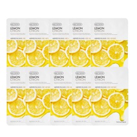The Face Shop Ground Lemon Mask Sheets 10 Sheets / 더페이스샵 갈아만든 레몬 마스크 시트 10매