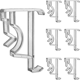 10pcs Valance Clips 2" Clear Plastic Hidden Retainer Holder Clip for Wood Valance