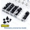 100PCS Retainer Clips Body Bumper Rivet Retainer Trim Molding Push