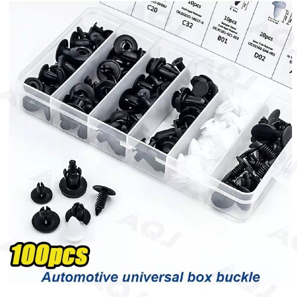 100PCS Retainer Clips Body Bumper Rivet Retainer Trim Molding Push