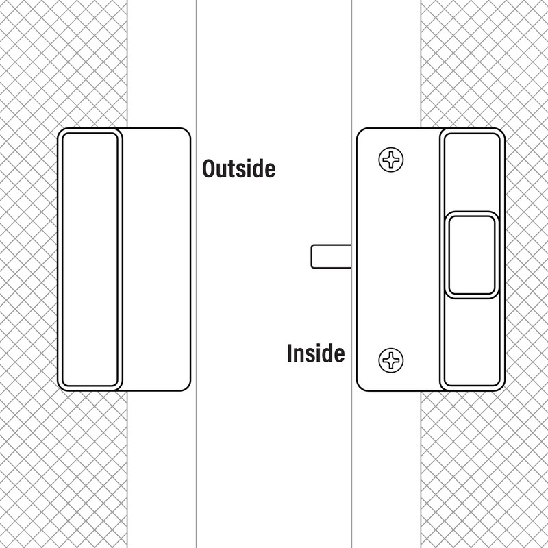 Prime-Line A 177 Sliding Screen Door Latch and Pull, 3