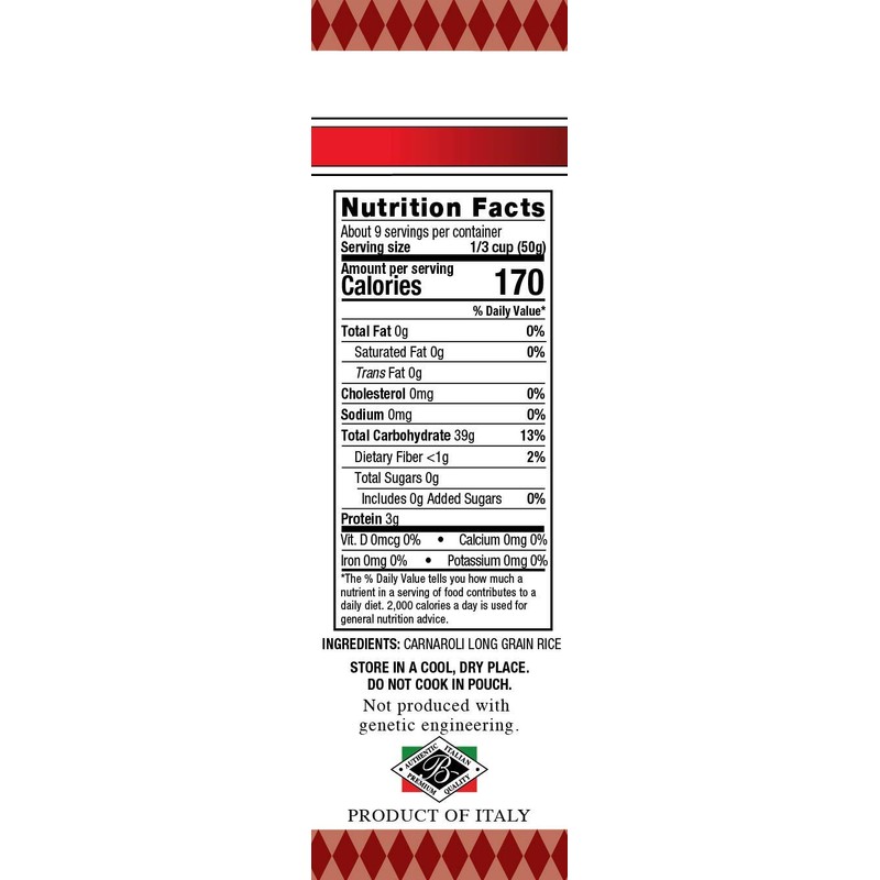 Bellino Carnaroli Superfino Long Grain Rice, 16 Ounce Boxes (Pack