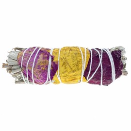 Smudge Stick - 4" Rose Petals & White Sage Bundle with Instructions - Healing