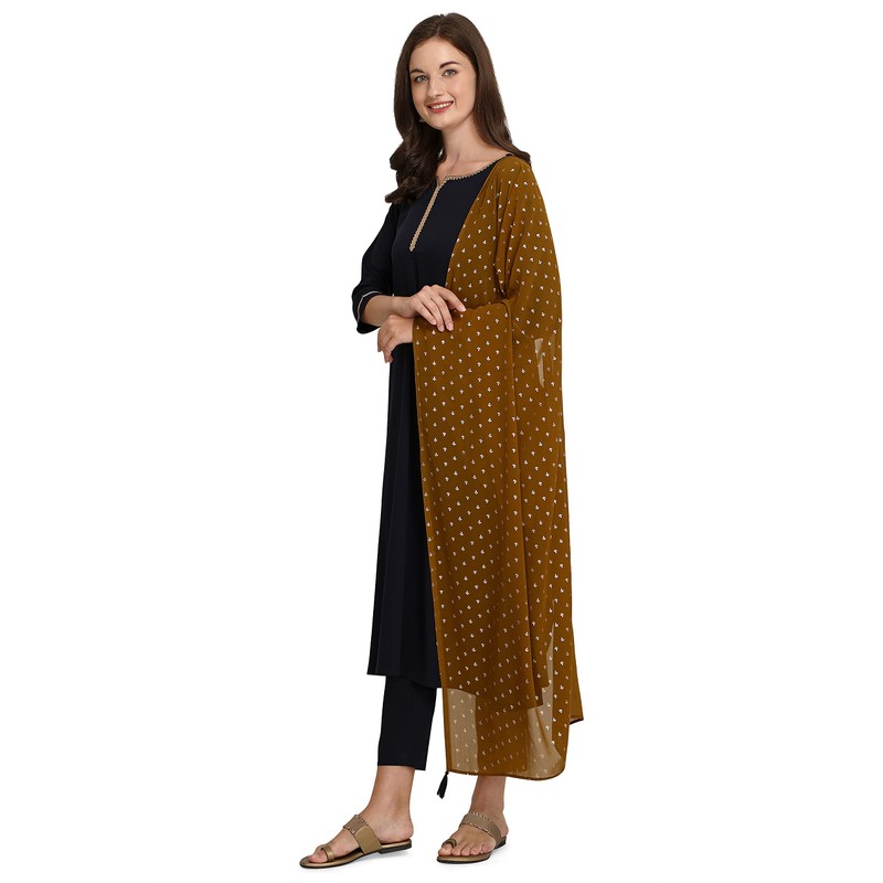 FIORRA - Kurta acampanada de policrepé para mujer, color naranja,