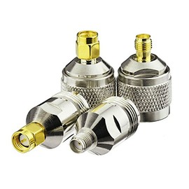 Eightwood Antenna Adapter Kit N to SMA 4 Type for 4G LTE Antenna Wirelesse WiFi Router Antenna WLAN LAN Multi-Way