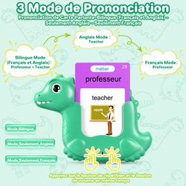 510 Talking Flashcards French for Children, Talking Flash Cards French, Flash Cards for Children from 2 to 6 Years, Motami French with 3 Language Modes, French/English/Bilingual