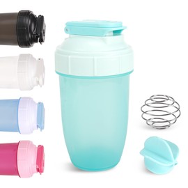 D.Y.A 16oz Shaker Bottle，Leak Proof Sports Shaker Cups for Protein Shakes，Shaker Bottle for Pre Workout and Travel To Go，BPA Free & Easy Clean Protein Shaker Bottle, Light Blue
