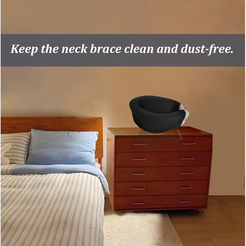 4 Pack Cervical Collar Dust Sleeve, Black Soft & Elastic