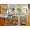 Safe Hardware Vintage NOS Polished New Brass Flush Ring Pull