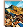 Artery8 Greeting Card Stylised Scafell Pike Mountain Peaks Landscape Blank