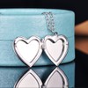 Yumilok Heart Shape Photo Locket Glow-in-the-Dark Pendant Necklace Alloy Amulet