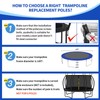 MSSVIGING 14Ft 8 Trampoline Curved Poles Replacement with Enclosure Net,