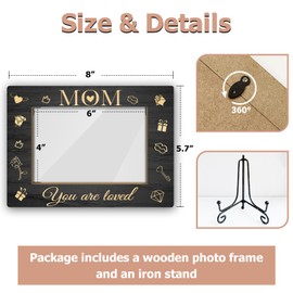 Mom Picture Frame Love Picture Frame, Family Picture Frame, Mothers' Day Gift for Mom, Birthday Gifts for Mother Mother-in-law, Cute Picture Frame 4 x 6 Photo/19