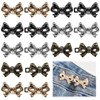 8 Pairs Cute Metal Bows Buttons, Detachable Adjustable Bow Jean