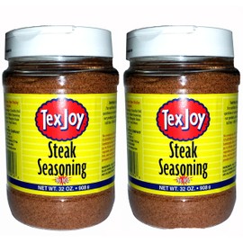 Texjoy Steak Seasoning No MSG 32 Ounce 2 Pack (64 Total Ounces, 4 Pounds of Goodness)