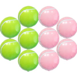10pcs Tennis Balloons Green Tennis Balls Pink Tennis Balls Foil Balloons for Tennis Birthday Party Decorations Boys Girls Sports Party Decorations Tennis Baby Shower Singles Party Decoration Supplies