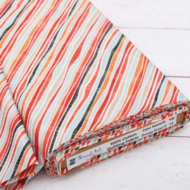 3 Yard Cut Threadart Premium Cotton Quilting Fabric - Orange Stripe 3-44" Width - 100% Cotton - Quilting, Sewing, Crafts
