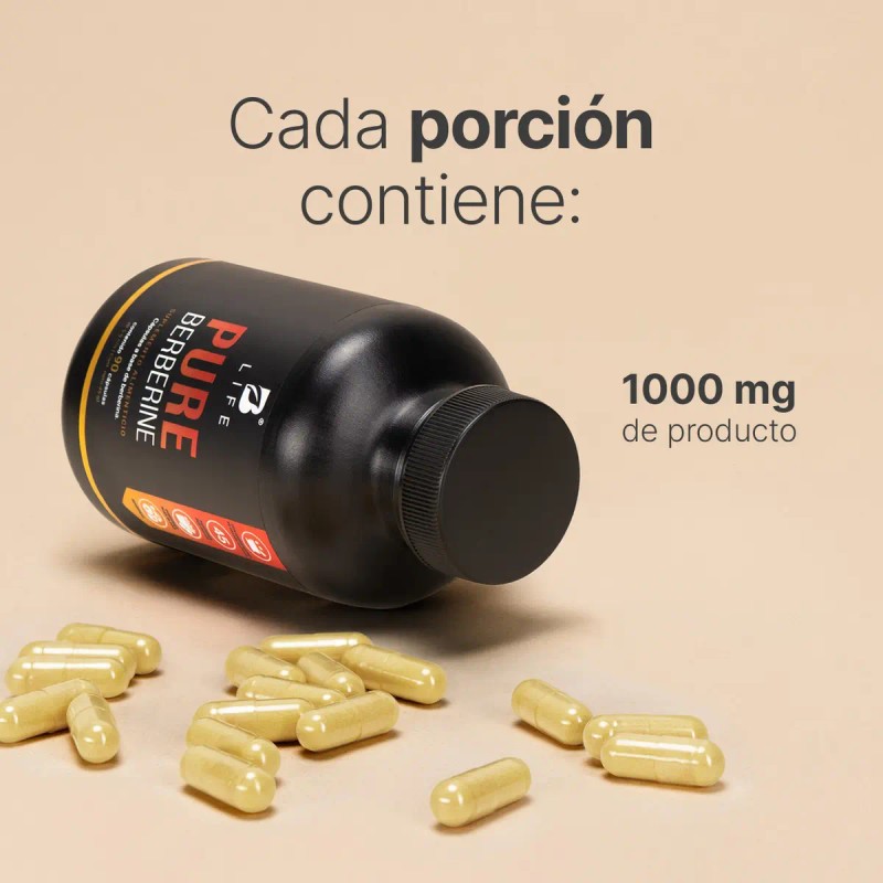 Berberina Cápsulas 500mg Pure Berberine Life Sabor