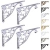 Shelf Brackets 8 Inch 4PCS Heavy Duty Polished Chrome Wall