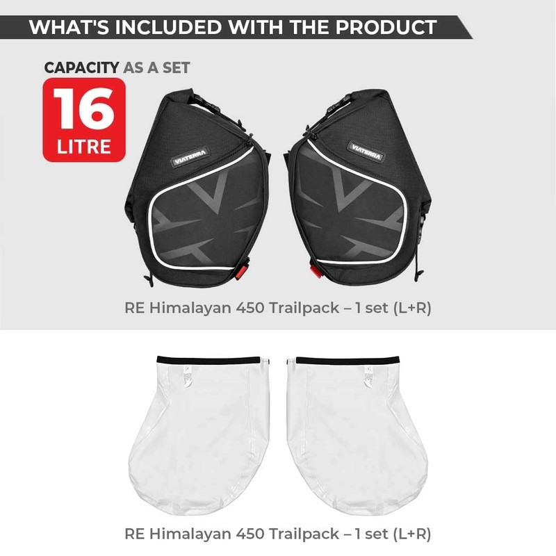 ViaTerra 100% WaterProof Front Frame motorcycle bags (set of 2)