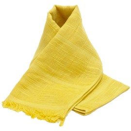 WKG Cotton Scarf, Made in Senshu, Made in Japan, Approx. 11.4 x 51.2 inches (29 x 130 cm), Stall, Towel Scarf, honey