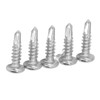 200PCS Round Head Drill Screws 304 Stainless Steel Self Drilling