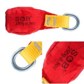 SOB Outdoor Throw Weight Bag 250g/300g/350g Arborist Durable Climbing Rope Bag Multi Throw Bag Tree Rock Spelunking (250g-Red)