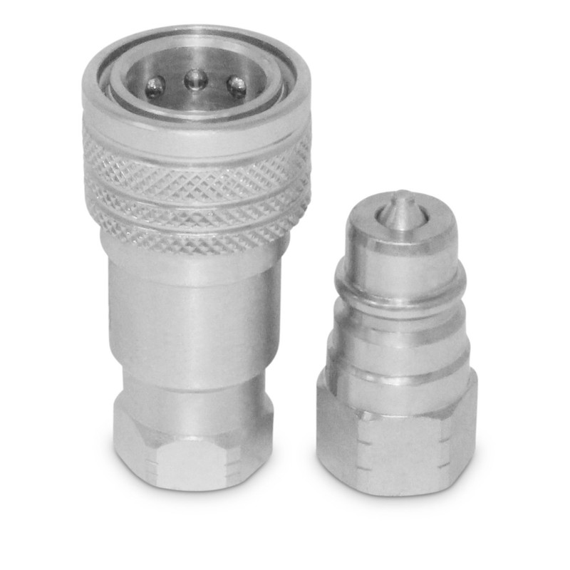 1/4” Ag ISO 5675 Hydraulic Quick Connect Coupler Set, 3/8"