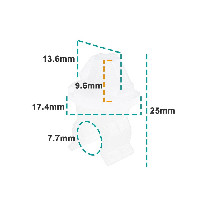 SG Store White 5pcs Car Hood Support Rod Clip MR523317