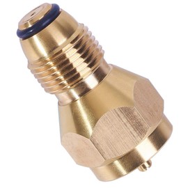 DozyAnt Universal Safest Propane Refill Adapter for Throwaway Disposable Bottle - 100% Solid Brass Regulator Valve Accessory for All 1 LB Tank Small Cylinders