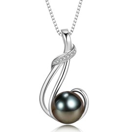 NONNYL Gifts for Women Wife-Tahitian Black Pearl-Necklace-Gift for Wife Wedding Birthday Anniversary Jewelry-Mom Girlfriend Her Mothers Day Gifts for Mom Women Valentines Day Christmas Day Gifts