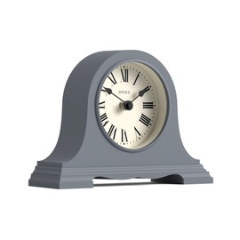 JONES CLOCKS® Speakeasy Mantel Clock | Classic Napoleon’s hat Design | French Navy | Roman Numerals |Traditional Style for Desk, Table, Shelf or Bedside