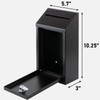 EIENHOSHI Metal Donation Box with Lock, Wall Mounted, Suggestion Box