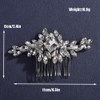 Rumtock Purple Rhinestones Beads Hair Piece Wedding Bridal Hair Comb