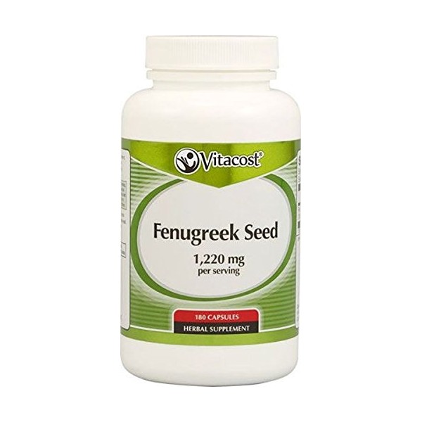 Vitacost Fenugreek Seed -- 1220 mg per serving - 180 Capsules