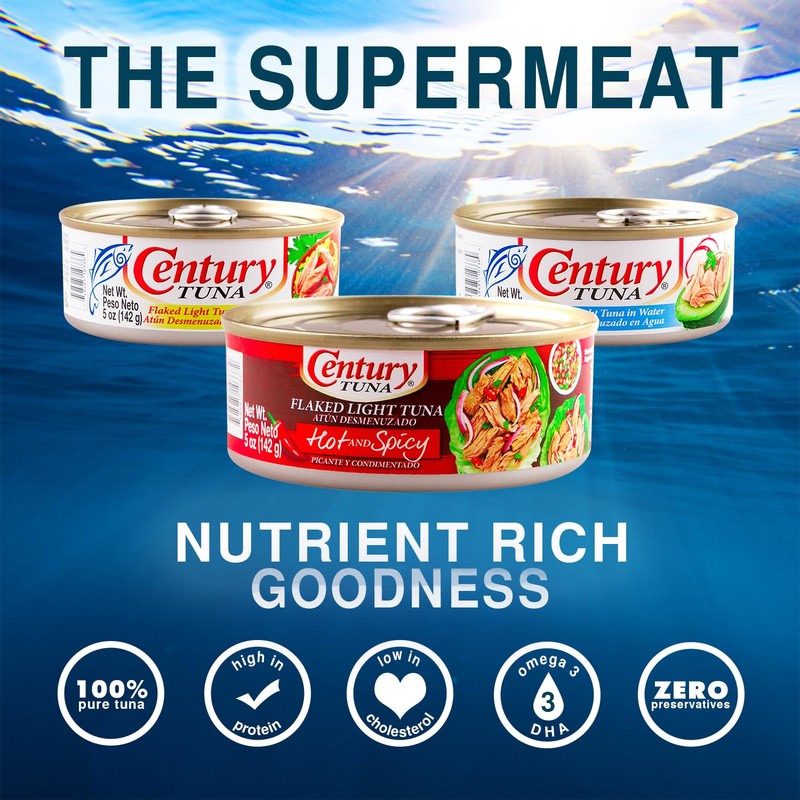 Century Tuna Hot and Spicy, 4.9 Ounce (Pack of 12)