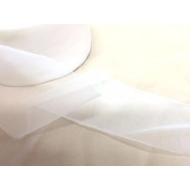 Unbranded Vintage Soft White Nylon Polyester Net Trim  2 1/2 inches   1 yard